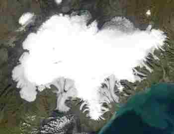 Исландия. Снимок из космоса
