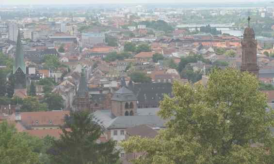 Панорама немецкого города Хайдельберг
