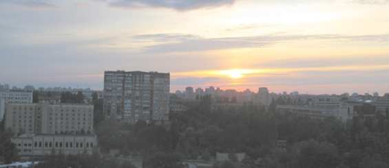 Соломенский район Киева. Закат