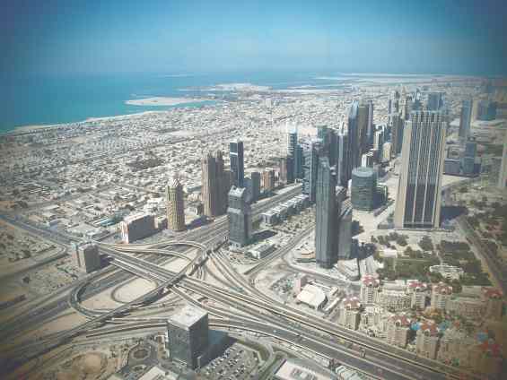 Курорт Дубай. Вид с высочайшего в мире здания Бурдж Халифа